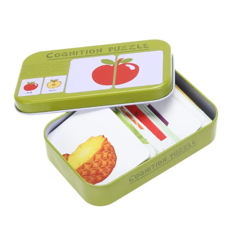 1-6 Years Old Cognitive Paper Puzzle Toy Toddler Iron Box Card Matching Game Puzzle Intelligence Education Enlightenment Toy
1-6 Years Old Cognitive Paper Puzzle Toy Toddler Iron Box Card Matching Game Puzzle Intelligence Education Enlightenment Toy