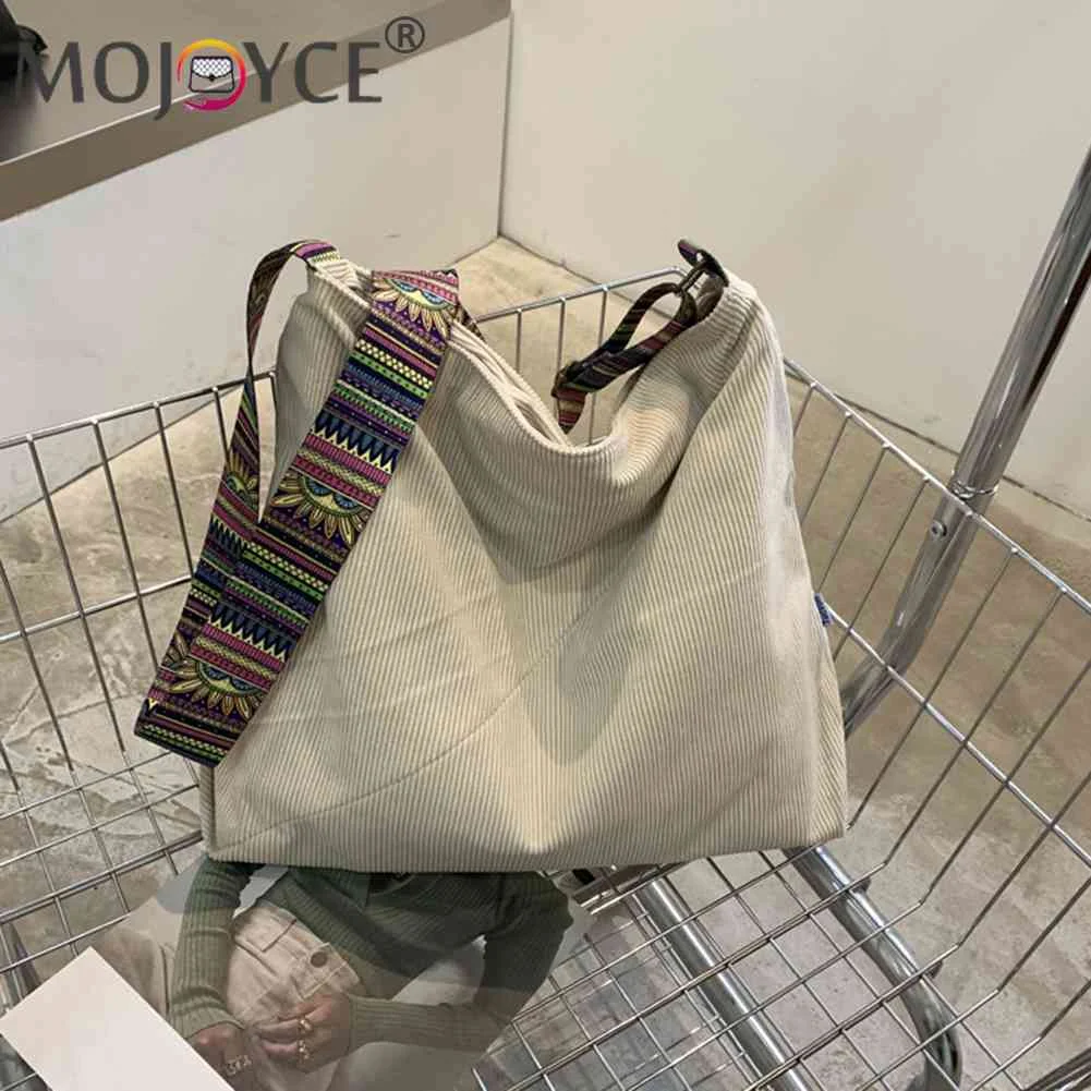 Casual Women Shoulder Bag Large Capacity Corduroy Tote Handbag Retro Wide Strap with Pocket for Leisure Travel for Ladies Girl
Casual Women Shoulder Bag Large Capacity Corduroy Tote Handbag Retro Wide Strap with Pocket for Leisure Travel for Ladies Girl