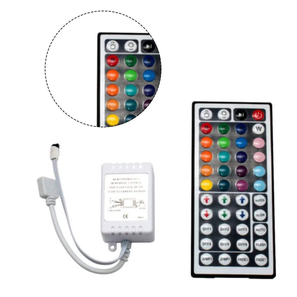 High Quality LED Strip Lamp Lighting Dimming RGB Controller Led Dimmer 12V 72W 44 Keys 50x34x2mm IR Remote Control
High Quality LED Strip Lamp Lighting Dimming RGB Controller Led Dimmer 12V 72W 44 Keys 50x34x2mm IR Remote Control