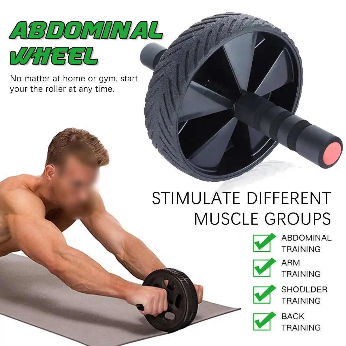 Ab Roller No Noise Abdominal Wheel Roller Non-slip Muscle Trainer For Arm Waist Leg Exercise Home Gym Fitness Workout Equipment
Ab Roller No Noise Abdominal Wheel Roller Non-slip Muscle Trainer For Arm Waist Leg Exercise Home Gym Fitness Workout Equipment