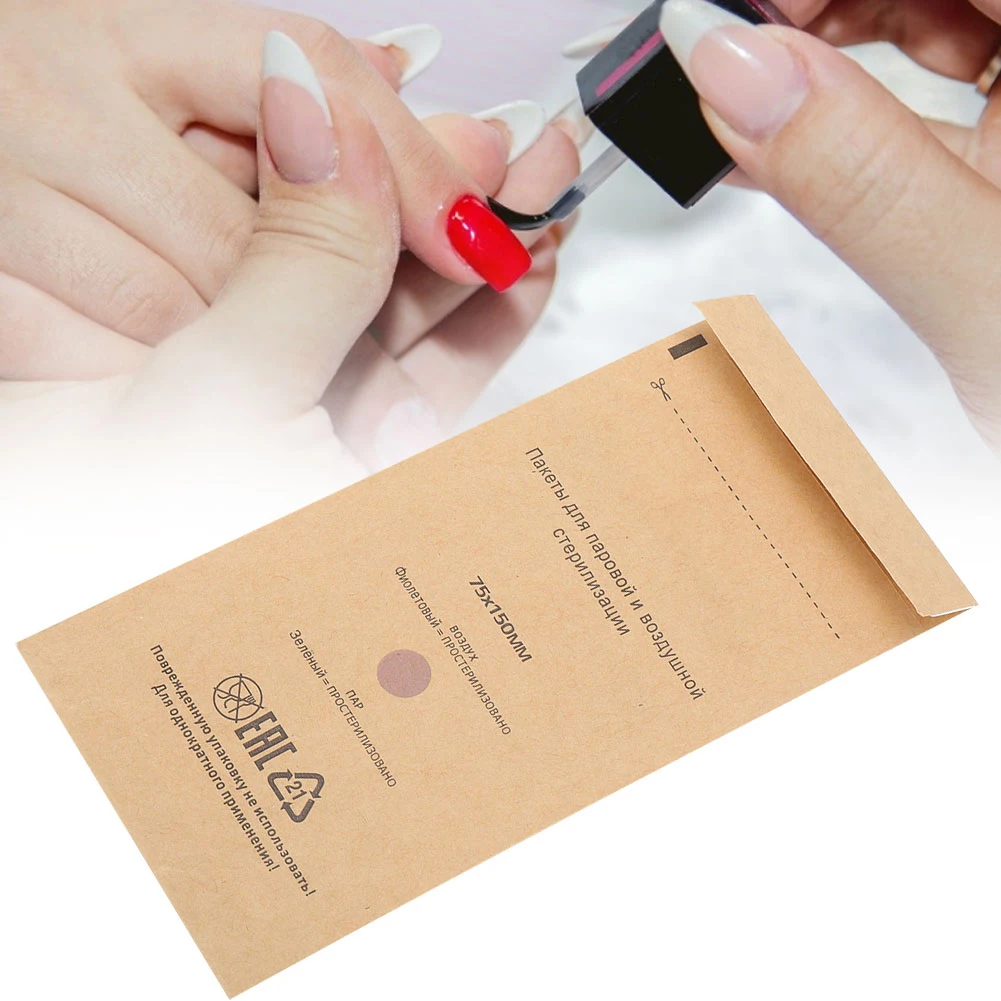 100Pcs Sterilization Disinfection Thicken Paper Bag Disposable Cosmetics Nail Tools Bag Disinfection Portable Machine Accessory
100Pcs Sterilization Disinfection Thicken Paper Bag Disposable Cosmetics Nail Tools Bag Disinfection Portable Machine Accessory
