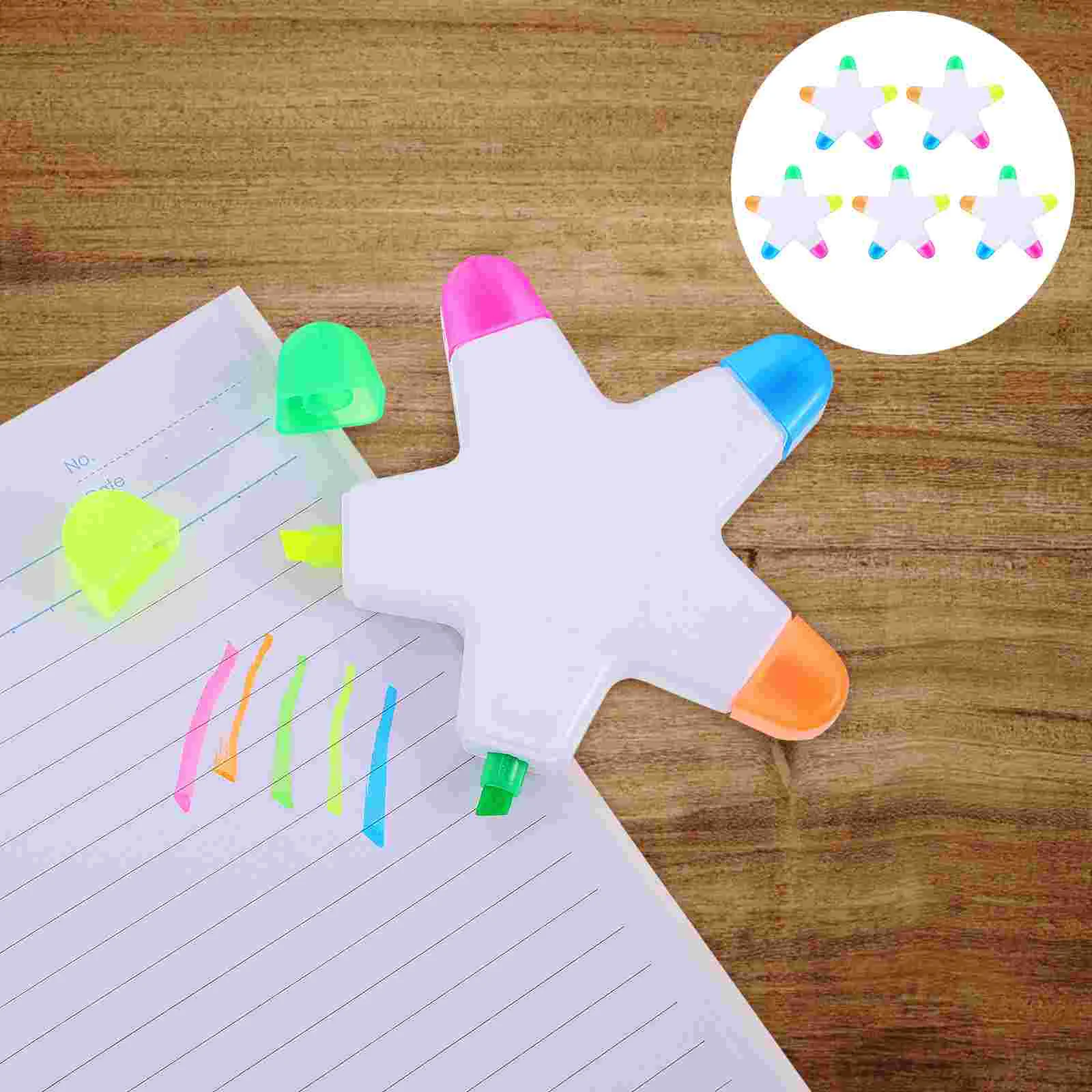 5 PCS Five-color Petal Brush Writing Highlighters White Boards Students Colorful Colored Printable Fluorescent Pen Star Shaped
5 PCS Five-color Petal Brush Writing Highlighters White Boards Students Colorful Colored Printable Fluorescent Pen Star Shaped