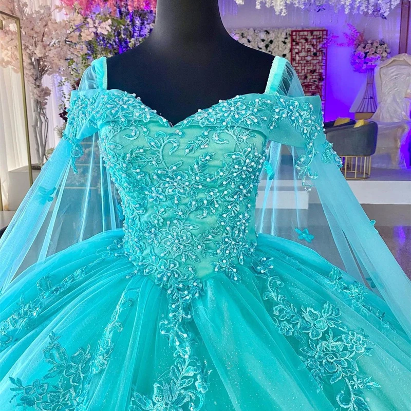 ANGELSBRIDEP Ball Gown Mint Green Quinceanera Dresses With Long Cape Appliques Princess Pornos De 15 Años Formal Party Birthday
ANGELSBRIDEP Ball Gown Mint Green Quinceanera Dresses With Long Cape Appliques Princess Pornos De 15 Años Formal Party Birthday