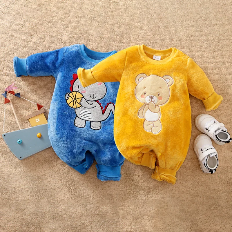 Children Clothes Baby Autumn/winter Clothing Newborn Baby Cartoon Dinosaur with Velvet Thick Jumper Winter Style Onesie Clothing
Children Clothes Baby Autumn/winter Clothing Newborn Baby Cartoon Dinosaur with Velvet Thick Jumper Winter Style Onesie Clothing