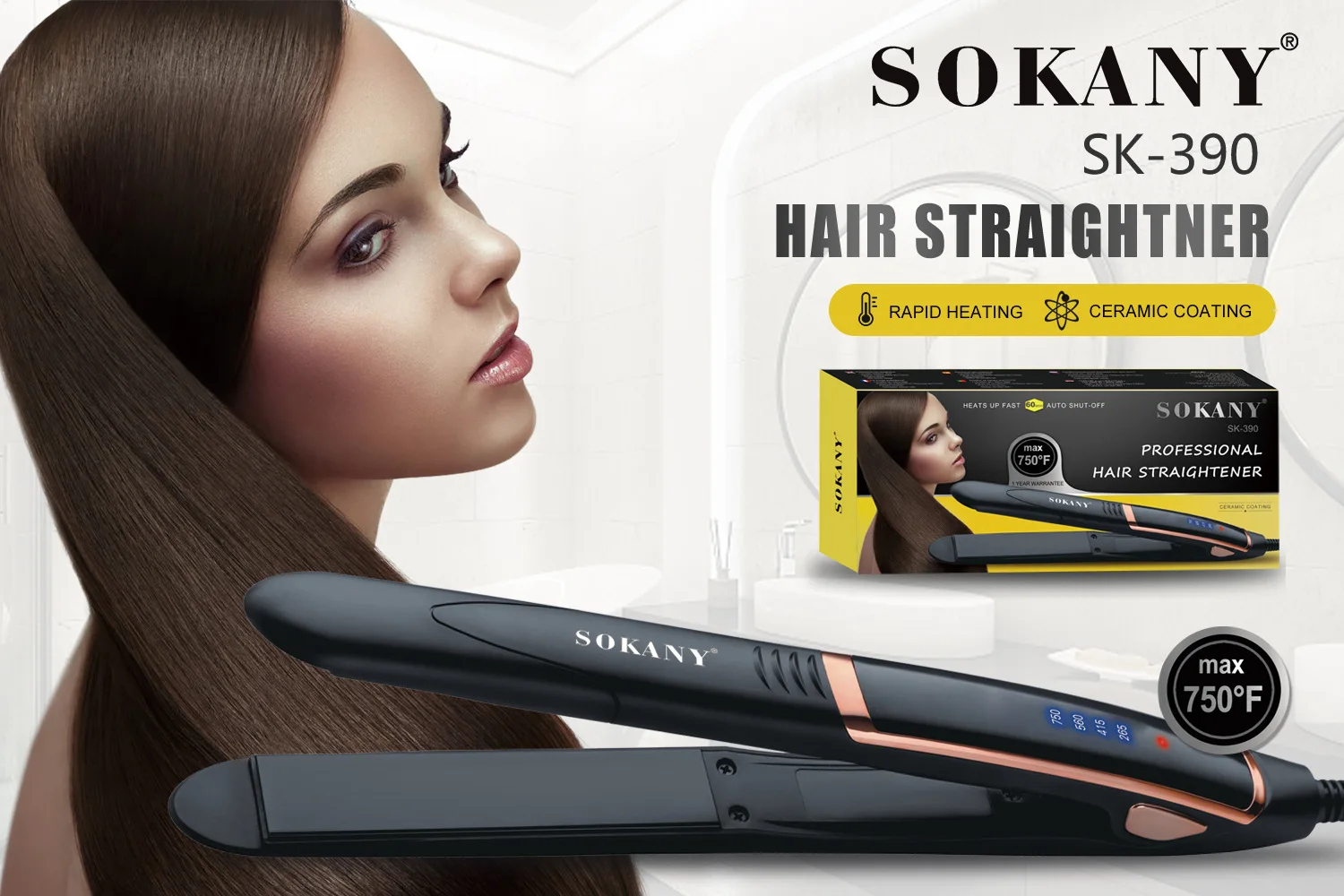 2in1 Ceramic Hairdressing Splint Curler LED Screen Sliding Screen Temperature Regulation for Wet/dry Curls and Straight Hair
2in1 Ceramic Hairdressing Splint Curler LED Screen Sliding Screen Temperature Regulation for Wet/dry Curls and Straight Hair