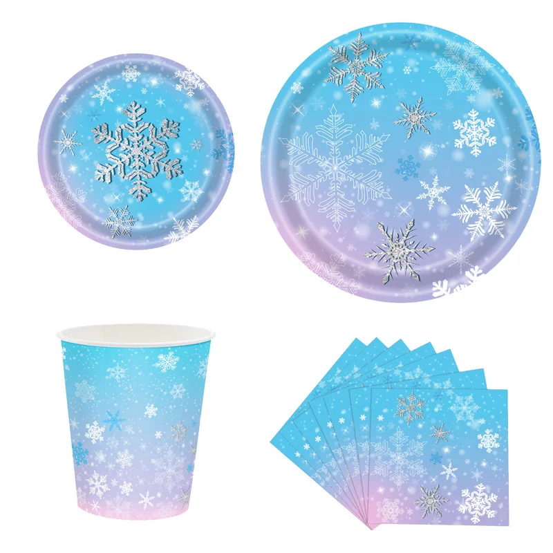 24pcs Snowflake Cutlery Set Christmas Gradient Snowflake Disposable Party Cutlery Set Paper Cup Paper Plate Tissue Wholesale
24pcs Snowflake Cutlery Set Christmas Gradient Snowflake Disposable Party Cutlery Set Paper Cup Paper Plate Tissue Wholesale