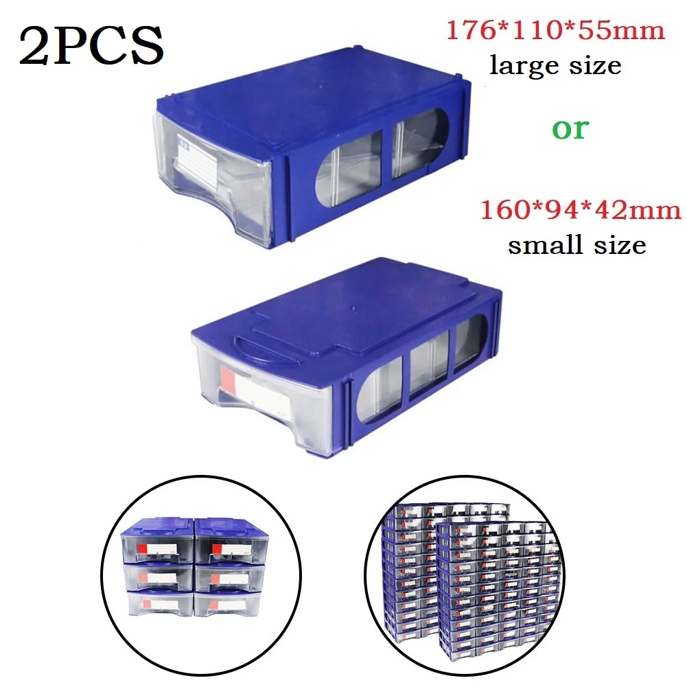 2pcs Tool Box Stackable Plastic Hardware Parts Storage Boxes Case Component Screws Toolbox Tools Packaging Organizer
2pcs Tool Box Stackable Plastic Hardware Parts Storage Boxes Case Component Screws Toolbox Tools Packaging Organizer