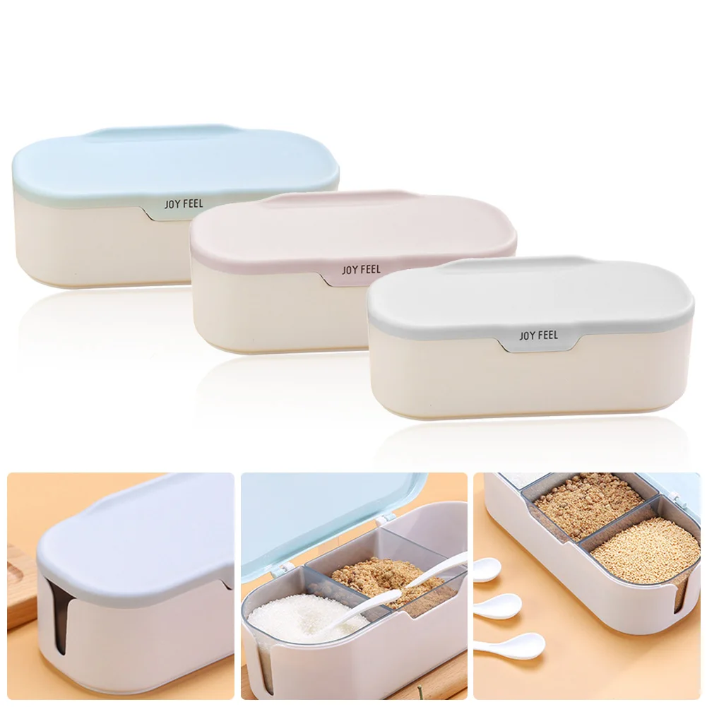 Removeable Seasoning Storage Box Durable 3 grids Components Container Lid/Spoons for Salt Pepper Sugar Home Kitchen Season Tools
Removeable Seasoning Storage Box Durable 3 grids Components Container Lid/Spoons for Salt Pepper Sugar Home Kitchen Season Tools