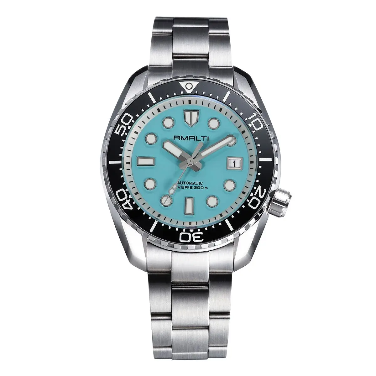 RMALTI Diver Mm200 Nh35 Mens Tiffany Blue Automatic Mechanical Watch Business Watch Luxury Sapphire 20 Bar Bgw-9 Blue Lume
RMALTI Diver Mm200 Nh35 Mens Tiffany Blue Automatic Mechanical Watch Business Watch Luxury Sapphire 20 Bar Bgw-9 Blue Lume