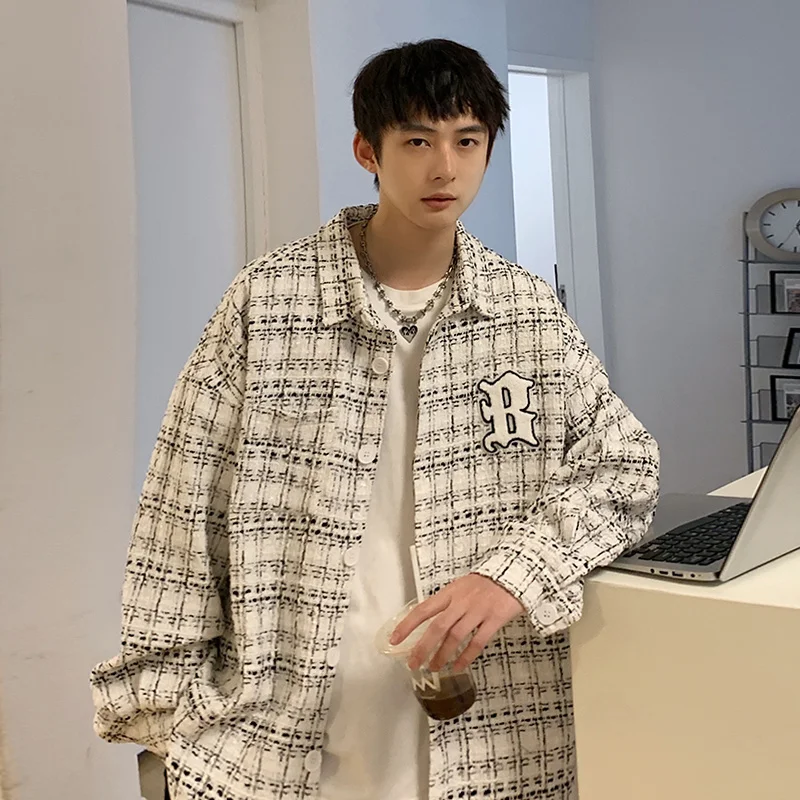 Women Dating Men Jacket Plaid Print Autumn Loose New Vintage Shirts Casual Long Sleeve Shirt Harajuku Couple Coat Over Size 
Women Dating Men Jacket Plaid Print Autumn Loose New Vintage Shirts Casual Long Sleeve Shirt Harajuku Couple Coat Over Size