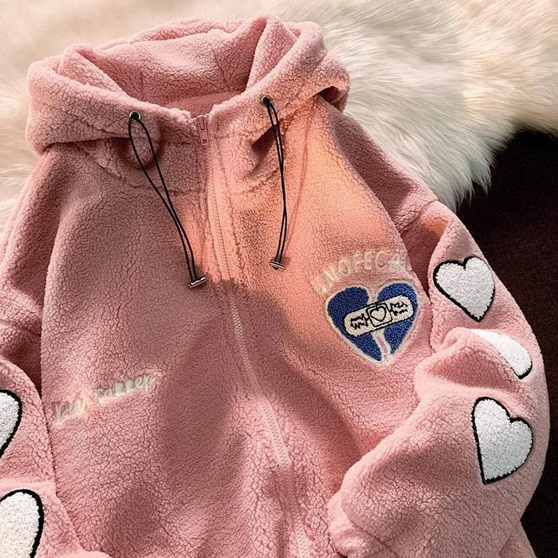 Love pink fleece jacket women warm cute sweet campus style couple wear winter jacket unisex speed delivery korean coats women
Love pink fleece jacket women warm cute sweet campus style couple wear winter jacket unisex speed delivery korean coats women