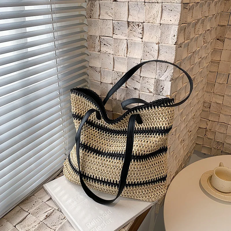 Летние соломенные сумки на плечо в полоску для женщин, вместительная сумочка, дорожная Пляжная сумка для морского побережья, Повседневная С...
Летние соломенные сумки на плечо в полоску для женщин, вместительная сумочка, дорожная Пляжная сумка для морского побережья, Повседневная С...
