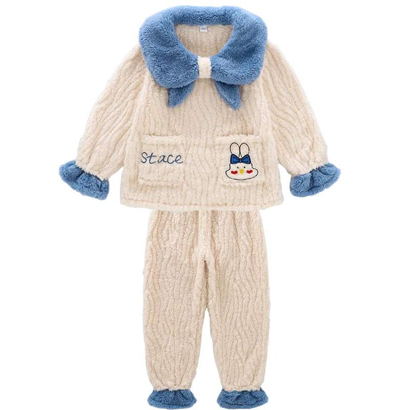 Winter Coral Velvet Sleepwear Set for Kids Girls Fashion Cartoon Pullover Pajamas Set Children Flannel Thicken Pijama Clothes
Winter Coral Velvet Sleepwear Set for Kids Girls Fashion Cartoon Pullover Pajamas Set Children Flannel Thicken Pijama Clothes