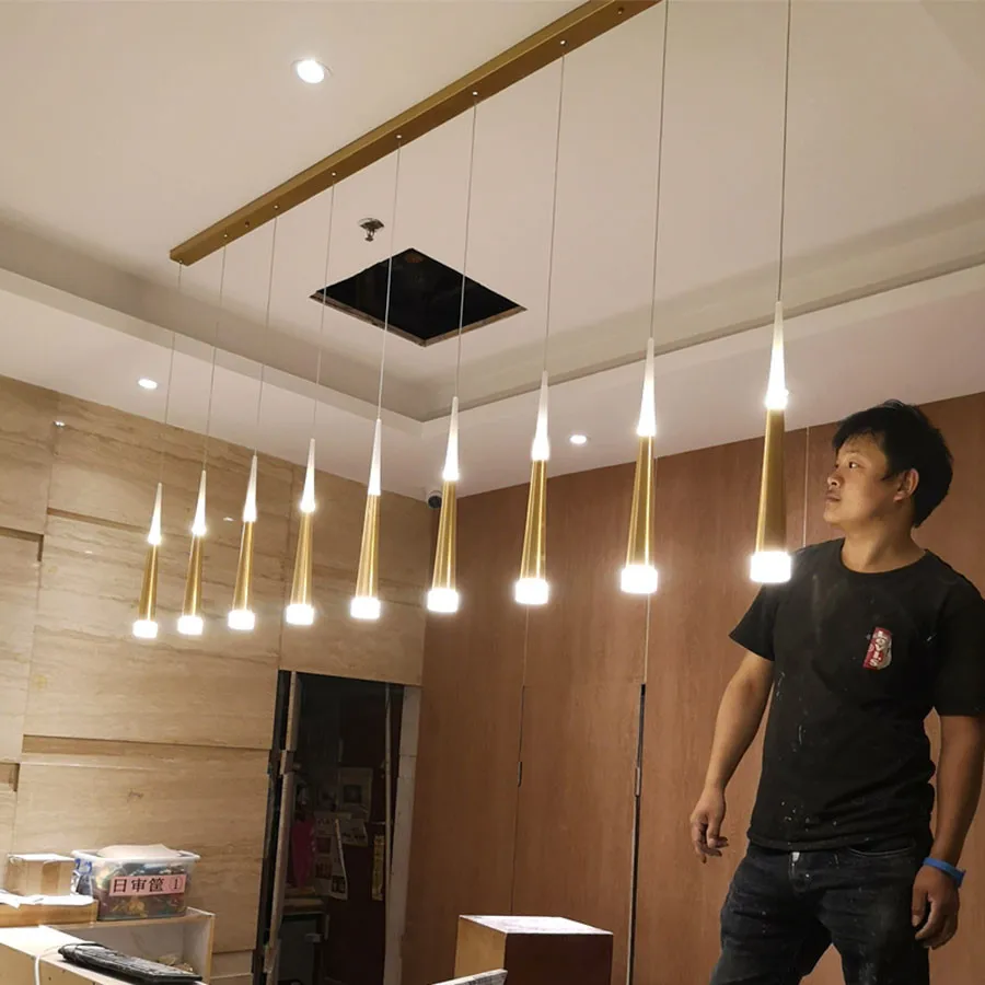 Cone LED Pendant Long Tube Acrylic Copper Black Lamp Island Bar Counte Shop Room Kitchen Fixtures Hanglamp Luminaire Light
Cone LED Pendant Long Tube Acrylic Copper Black Lamp Island Bar Counte Shop Room Kitchen Fixtures Hanglamp Luminaire Light
