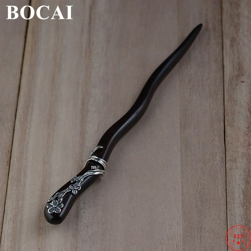 Очаровательные палочки для волос BOCAI S925 из стерлингового серебра, богатый цветок, Женский драгоценный камень, ювелирные украшения 
Очаровательные палочки для волос BOCAI S925 из стерлингового серебра, богатый цветок, Женский драгоценный камень, ювелирные украшения