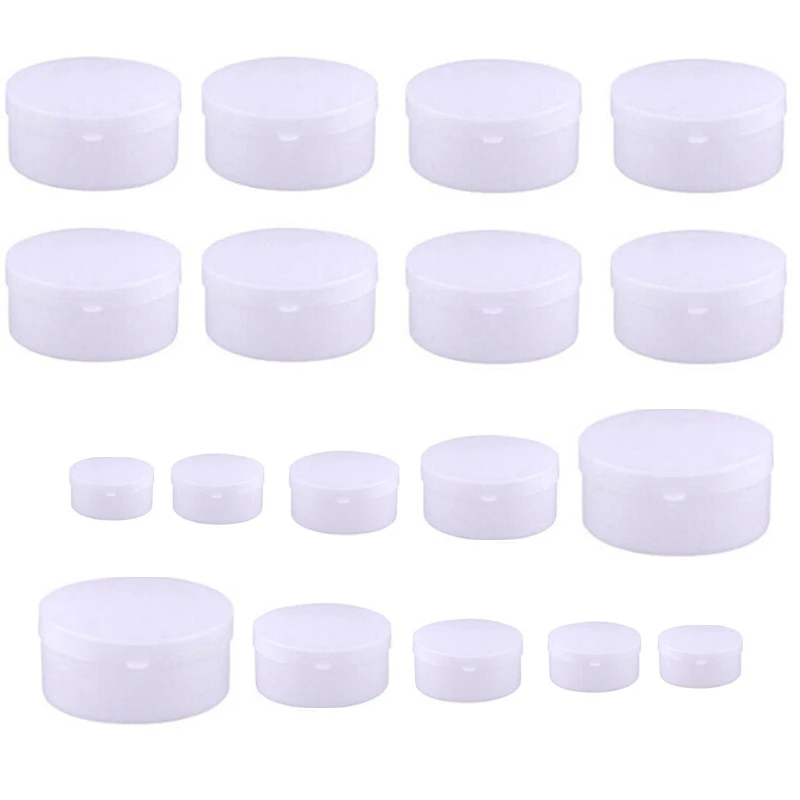 

30Pcs 5g-100g refillable Empty Sample Containers Plastic Cosmetic Travel Jars For Eye Shadow Nails Powder Lip Balm Cream Lotion