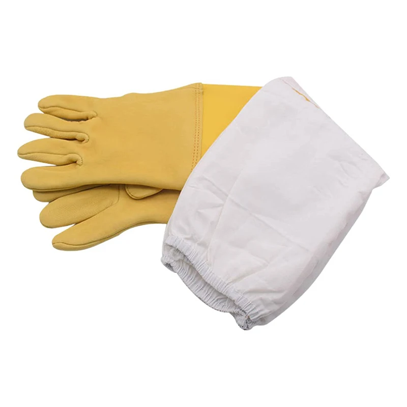 

Professional Beekeeper Gloves Pu Breathable Protective Sleeves Ventilated Anti Bee For Apiculture Beekeeper Prevent Beehive Tool
