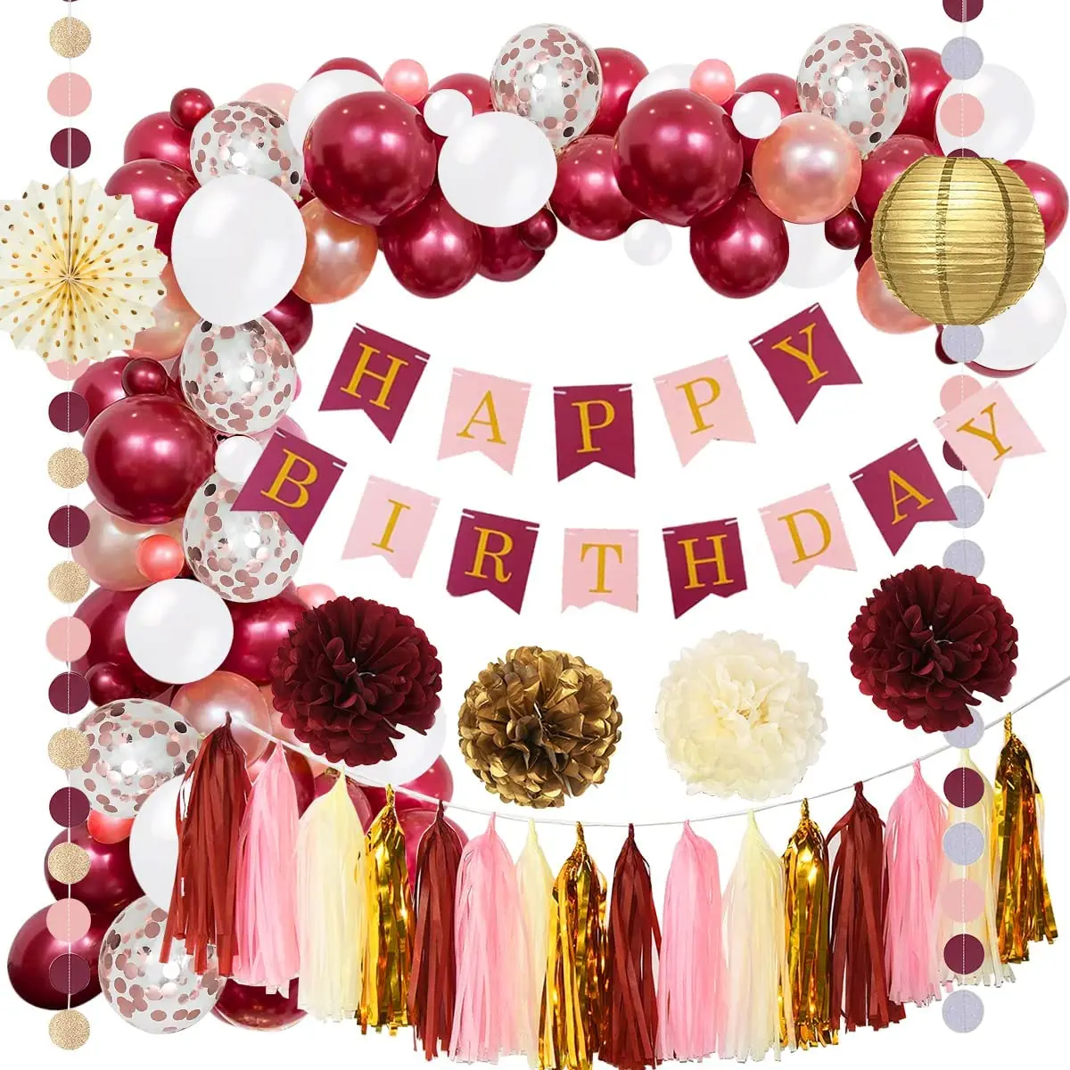 Burgundy White Balloon Garland Arch Kit Rose Red Confetti Latex Balloons Birthday Wedding Decoration Girls Party Supplies
Burgundy White Balloon Garland Arch Kit Rose Red Confetti Latex Balloons Birthday Wedding Decoration Girls Party Supplies
