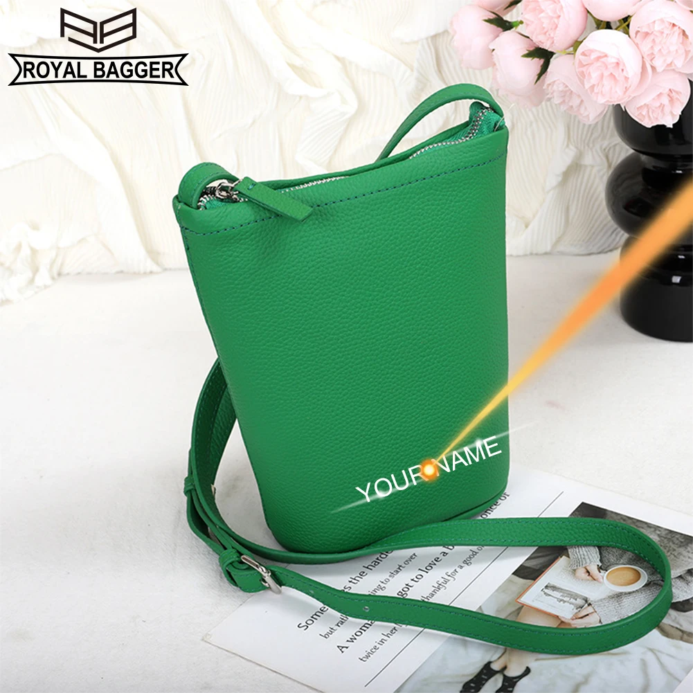 Royal Bagger Shoulder Crossbody Bags for Women Genuine Cow Leather Simple Casual Small Bucket Bag Fashion Vintage 6784
Royal Bagger Shoulder Crossbody Bags for Women Genuine Cow Leather Simple Casual Small Bucket Bag Fashion Vintage 6784