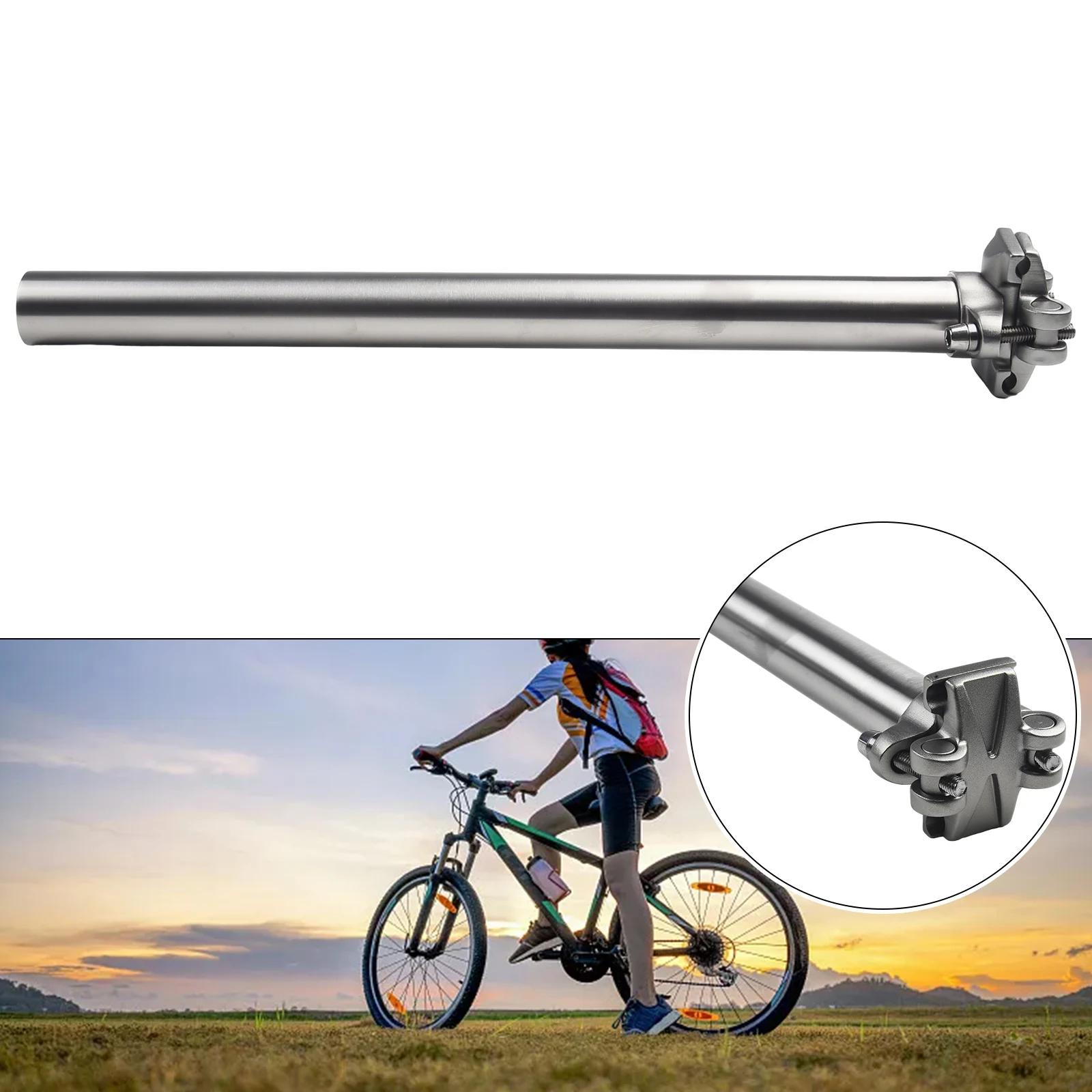 Durable and Corrosion resistant Titanium alloy Bikeseatpost MTB Road 31 6mm 27 2x350MM Reliable and Long lasting
Durable and Corrosion resistant Titanium alloy Bikeseatpost MTB Road 31 6mm 27 2x350MM Reliable and Long lasting