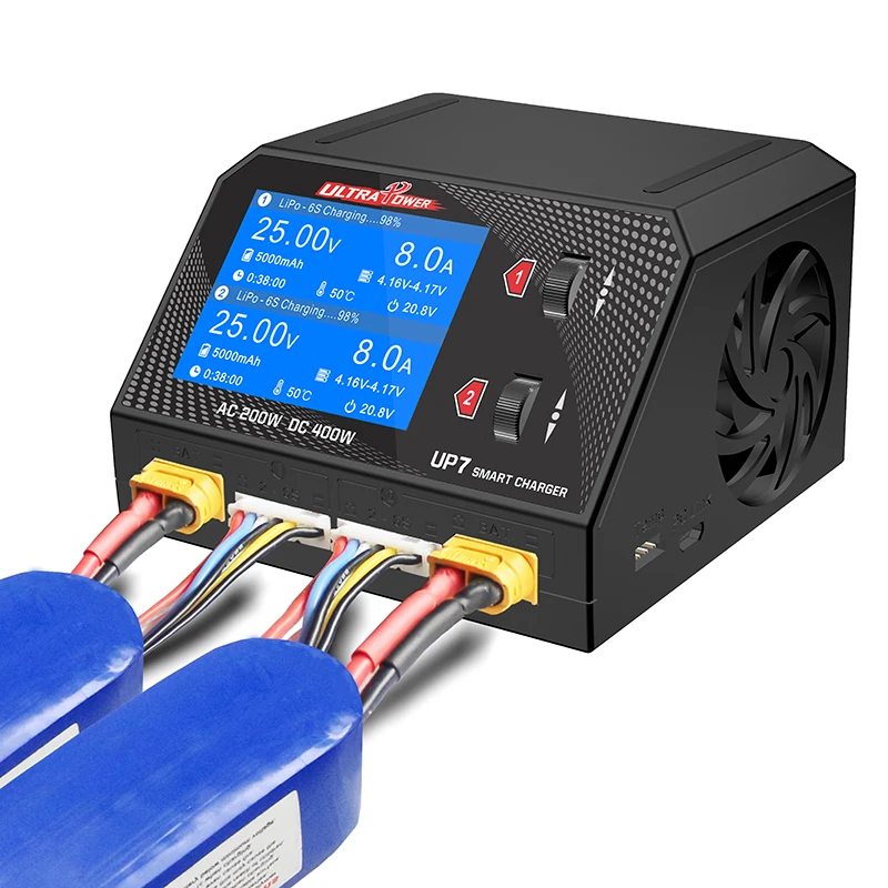 UltraPower UP7 Charger Discharger Dual Channel Balance AC200W DC400W 10A x 2 for 3S 4S 6S Lipo Lilon LiFe LiHV RC Models Battery
UltraPower UP7 Charger Discharger Dual Channel Balance AC200W DC400W 10A x 2 for 3S 4S 6S Lipo Lilon LiFe LiHV RC Models Battery