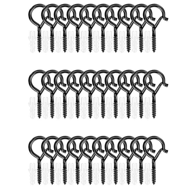 30Pcs Q Hook With Safety Buckle, Windproof Screw Hook, Hook For Hanging Plants, Garden Light, 2.16 Inches, Black
30Pcs Q Hook With Safety Buckle, Windproof Screw Hook, Hook For Hanging Plants, Garden Light, 2.16 Inches, Black