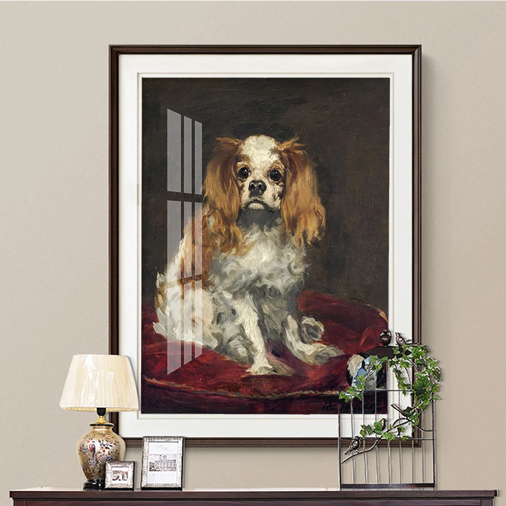 Edouard Manet Vintage Art Print Poster A King Charles Spaniel Canvas Painting Animal Dog Wall Picture Decor
Edouard Manet Vintage Art Print Poster A King Charles Spaniel Canvas Painting Animal Dog Wall Picture Decor