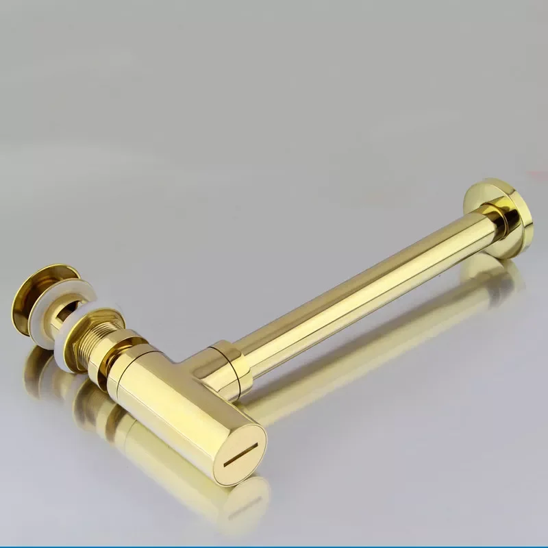 Brass Golden Bottle Tap Basin Waste Drain, Basin Mixer P-Trap Waste Pipe With Pop-Up Drain For Bathroom Tool
Brass Golden Bottle Tap Basin Waste Drain, Basin Mixer P-Trap Waste Pipe With Pop-Up Drain For Bathroom Tool
