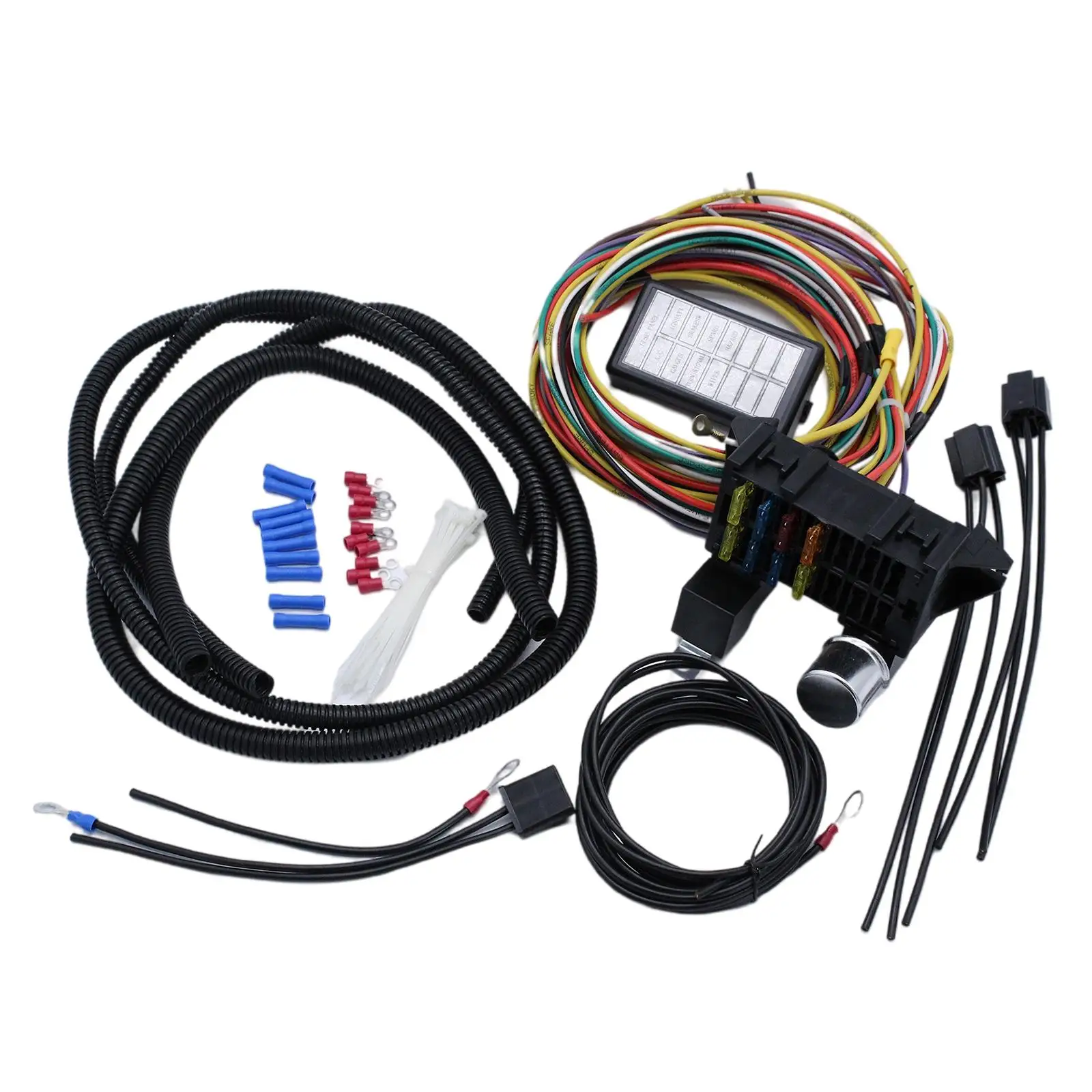 8 Circuit Fuse Wire Harness Kit Universal Easy Installation Durable Circuit Wiring Harness for Car ACC Parts Replace
8 Circuit Fuse Wire Harness Kit Universal Easy Installation Durable Circuit Wiring Harness for Car ACC Parts Replace