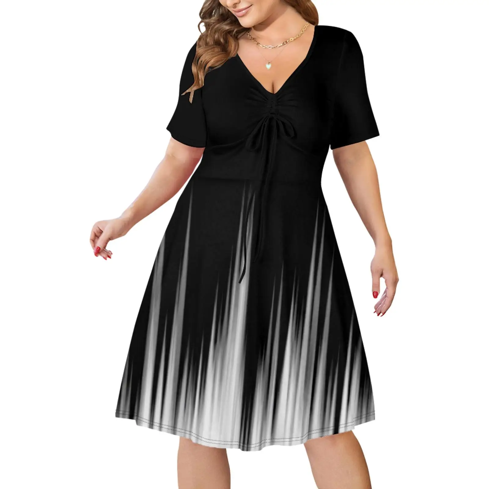 Women's Sexy Dress Printed V-Neck Adjustable Waist And Chest Pleats Dress Printed Casual Summer Dress Women 2023 Roupas Feminina
Women's Sexy Dress Printed V-Neck Adjustable Waist And Chest Pleats Dress Printed Casual Summer Dress Women 2023 Roupas Feminina