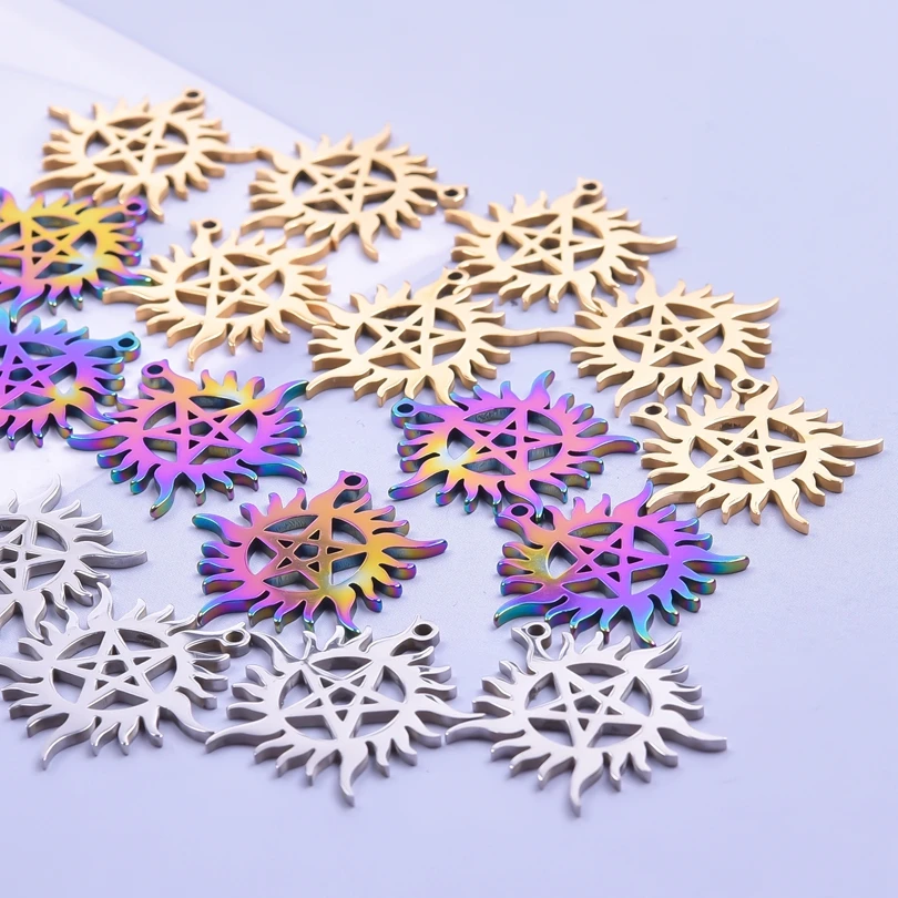 Fashion Stainless Steel Necklace For Men Star Sun Charms Handcraft Jewelry Making Penants Accessories Bulk Necklace 5Pcs/Lot 
Fashion Stainless Steel Necklace For Men Star Sun Charms Handcraft Jewelry Making Penants Accessories Bulk Necklace 5Pcs/Lot