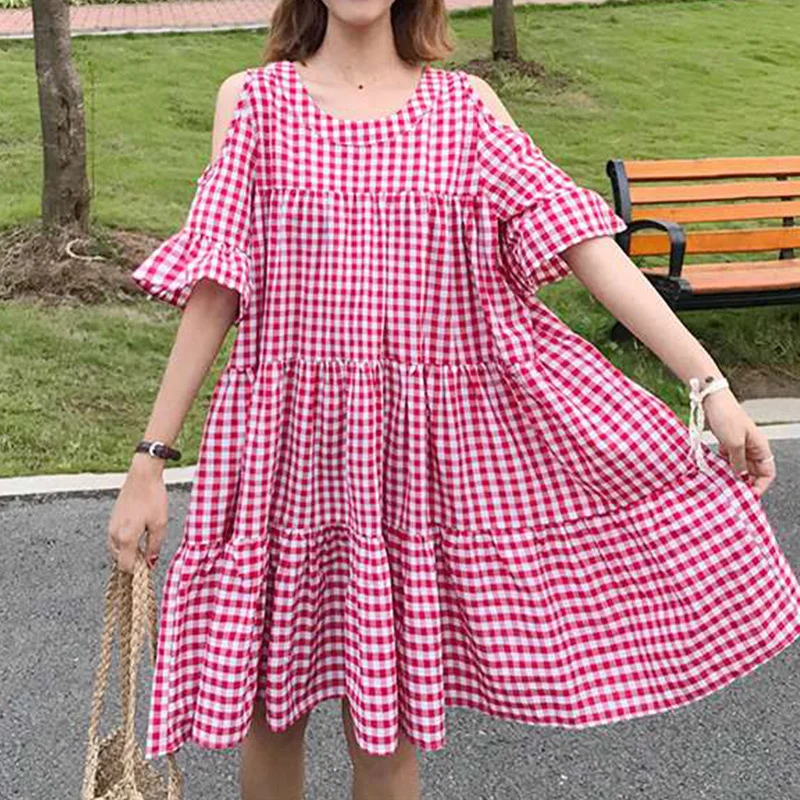 платье женское Super Loose A-line Plaid Mini Dress Women Half Flare Sleeve Casual Dresses Summer Streetwear vestidos para mujer
платье женское Super Loose A-line Plaid Mini Dress Women Half Flare Sleeve Casual Dresses Summer Streetwear vestidos para mujer
