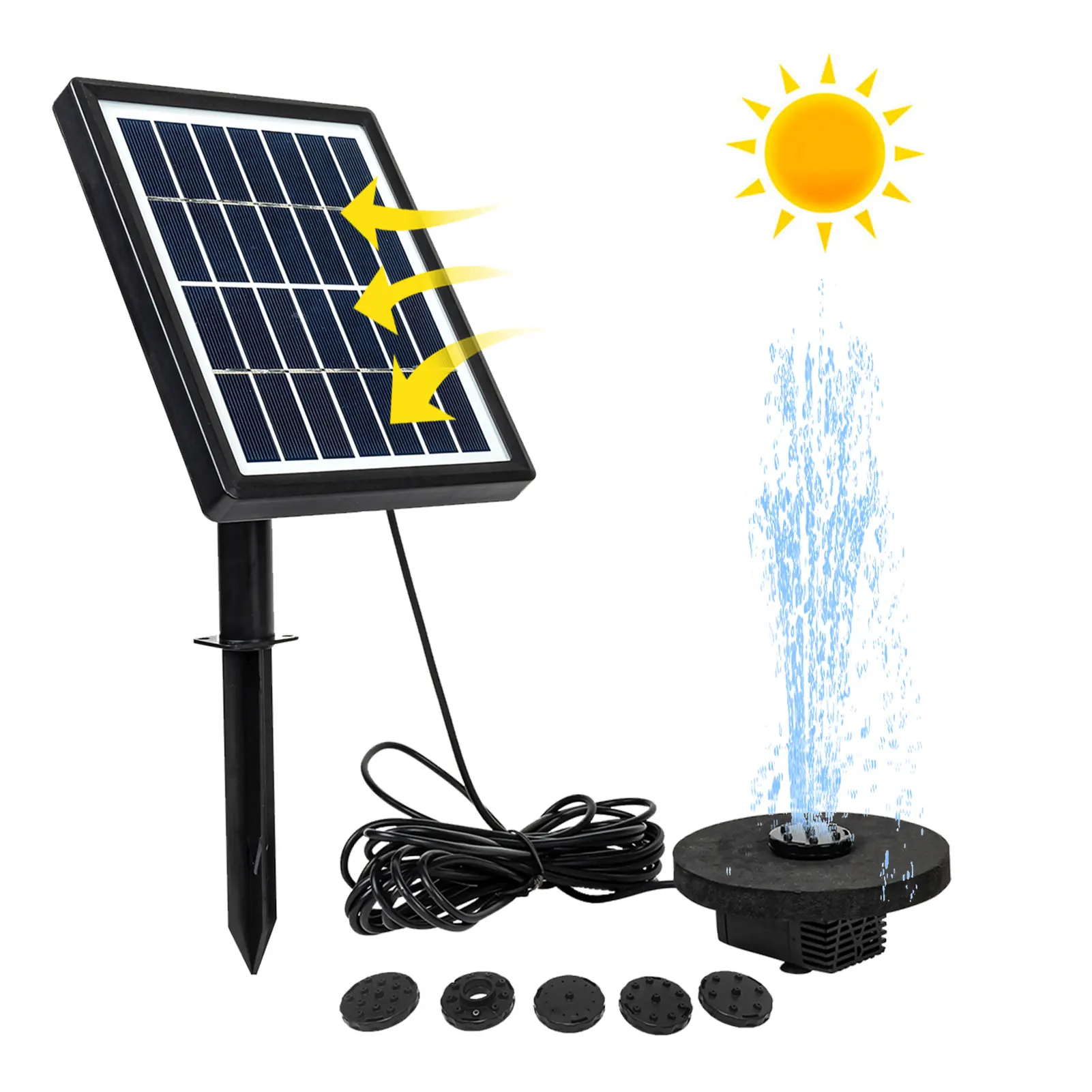 3.5W Solar Fountain Pump Upgraded Solar Garden Fountain With 8 Kinds Of Sprayers 7V/3.5W Outdoor Fountain For Small Pond Patio
3.5W Solar Fountain Pump Upgraded Solar Garden Fountain With 8 Kinds Of Sprayers 7V/3.5W Outdoor Fountain For Small Pond Patio