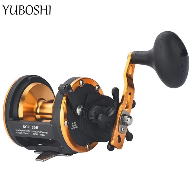 SGT30H/SGT50H Series 6.0:1 Fishing Coil 3+1BB Aluminum Alloy Spool Sea Bass Drum Fishing Reel baitcasting reel casting reel
SGT30H/SGT50H Series 6.0:1 Fishing Coil 3+1BB Aluminum Alloy Spool Sea Bass Drum Fishing Reel baitcasting reel casting reel