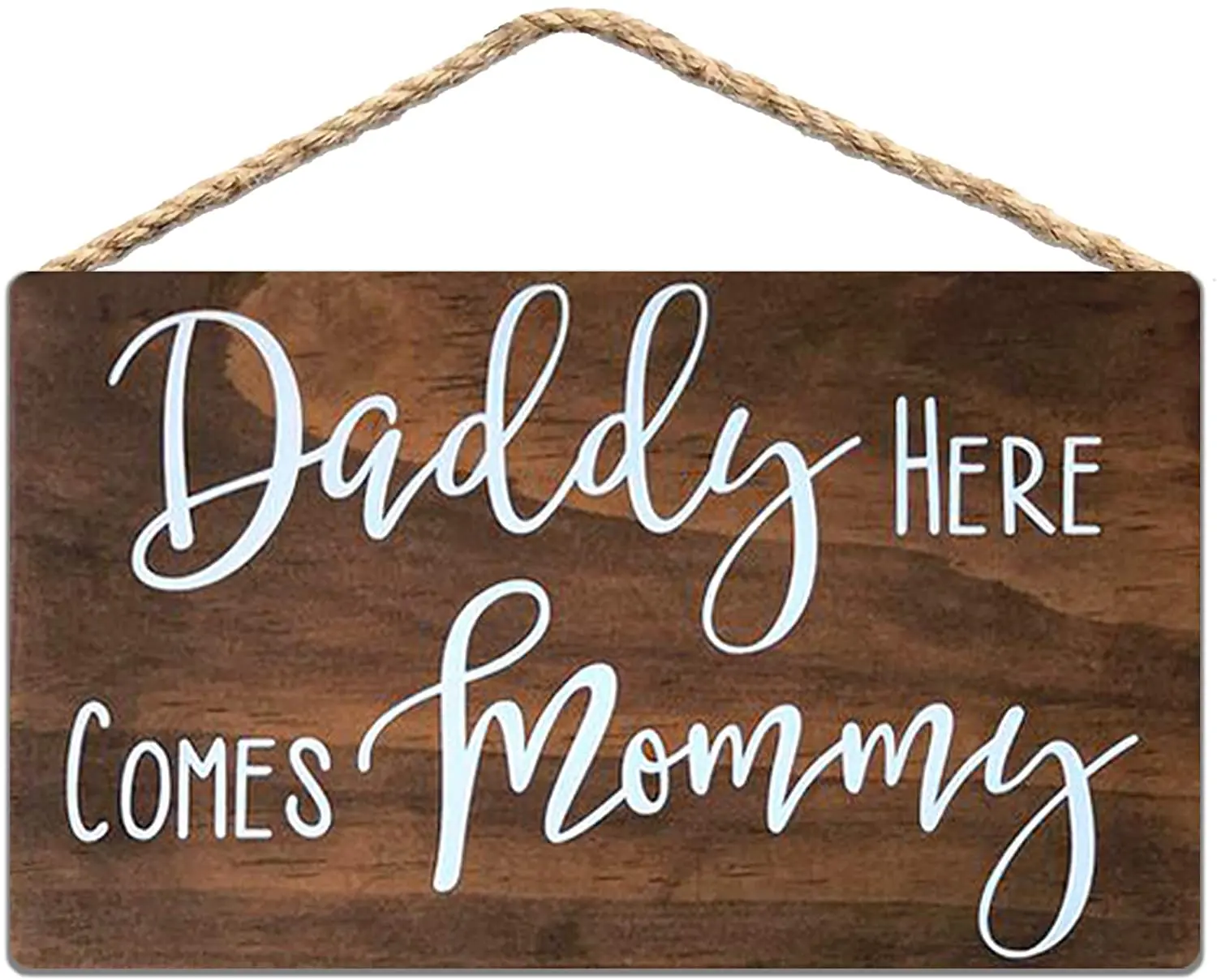 Mingtemei Daddy Here Comes Mommy Wedding Wood Sign Rustic Wedding Decor Wooden Hanging Sign 
Mingtemei Daddy Here Comes Mommy Wedding Wood Sign Rustic Wedding Decor Wooden Hanging Sign