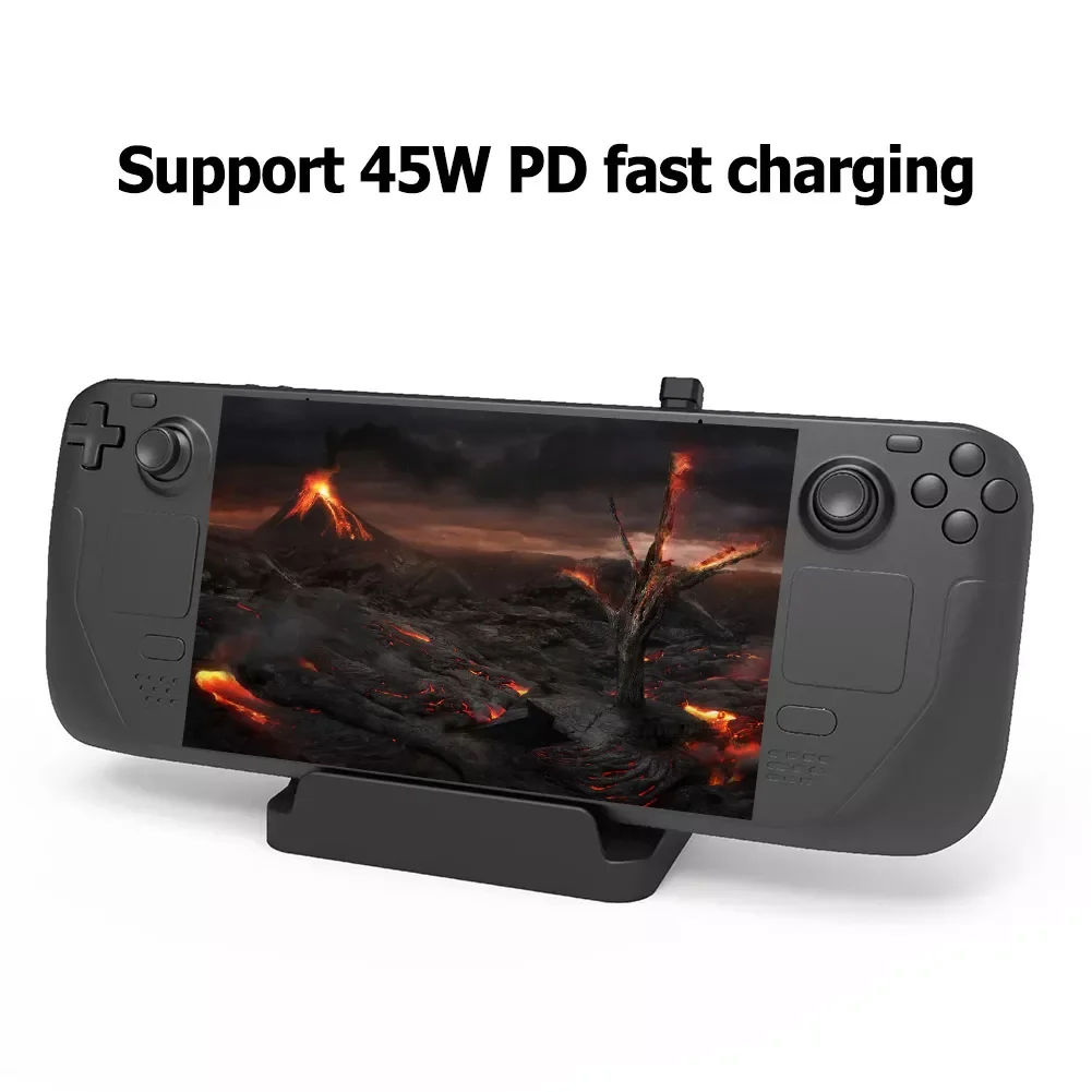 Game Console Charger Base Portable 45W PD Fast Charging Dock Station Holder Stand for Steam Deck
Game Console Charger Base Portable 45W PD Fast Charging Dock Station Holder Stand for Steam Deck