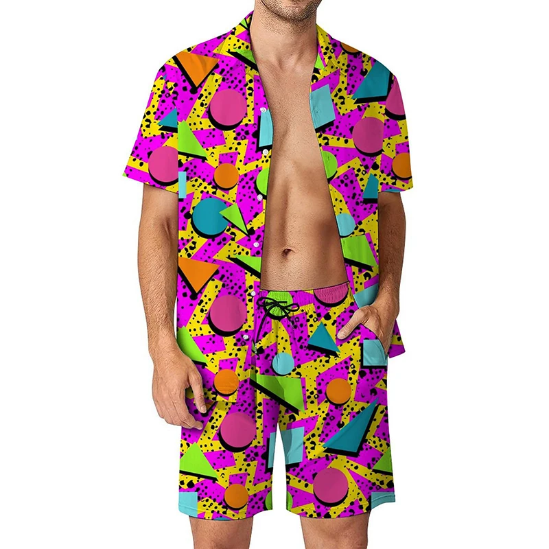 Casual Loose Short Sleeve Lapel Shirts And Beach Shorts Two Piece Sets Men's Clothing Summer Fashion Graphic Print Suits For Men
Casual Loose Short Sleeve Lapel Shirts And Beach Shorts Two Piece Sets Men's Clothing Summer Fashion Graphic Print Suits For Men