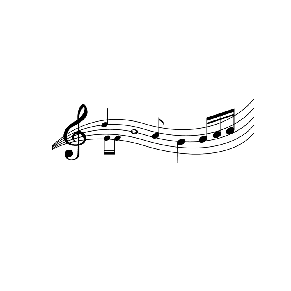 

Music Notes Rock Pop Song Singing Vinly Car Sticker Car-styling Decal for Ford Focus, MG 5, Nissan Teana.