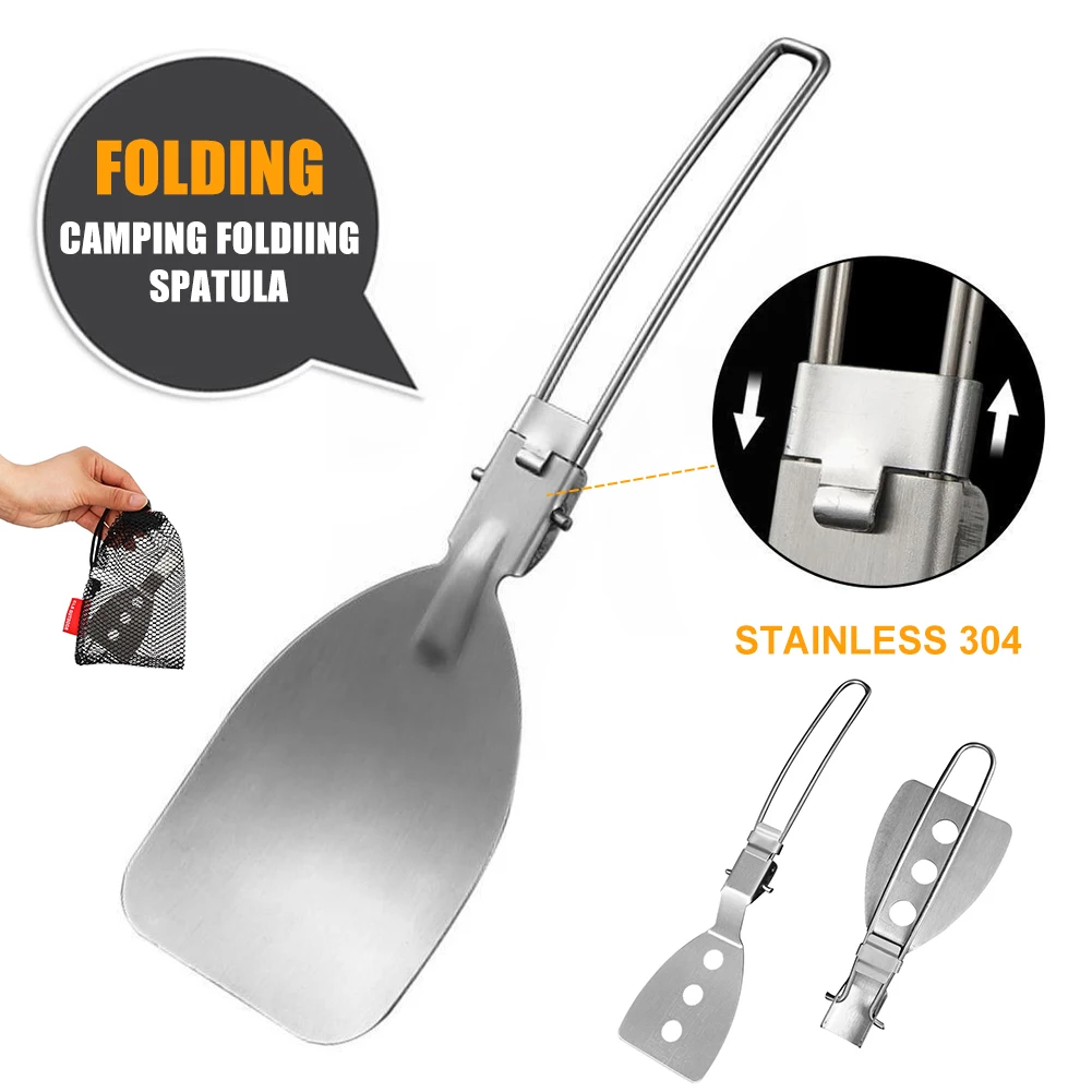 Stainless Steel Folding Spatula Food Turner Steak Frying Shovel With Foldable Handle Outdoor Camping Picnic Cooking Accessories
Stainless Steel Folding Spatula Food Turner Steak Frying Shovel With Foldable Handle Outdoor Camping Picnic Cooking Accessories