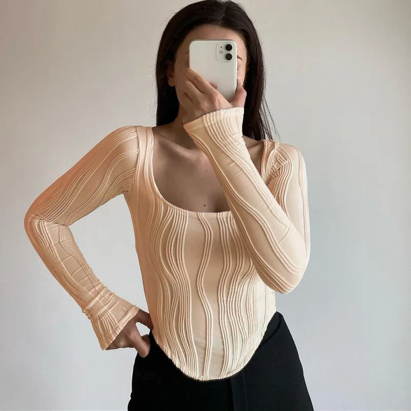 Seasons 2023 Square Neck Women Long Sleeve Crop Top Autumn Elegant White Basic T Shirts Fashion Vintage Y2K Clothes Sexy Tees
Seasons 2023 Square Neck Women Long Sleeve Crop Top Autumn Elegant White Basic T Shirts Fashion Vintage Y2K Clothes Sexy Tees