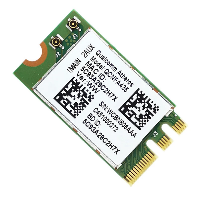 6X карта беспроводного адаптера для Qualcomm Atheros QCA9377 QCNFA435 802.11AC 2,4G/5G NGFF Wi-Fi Карта Bluetooth 4,1
6X карта беспроводного адаптера для Qualcomm Atheros QCA9377 QCNFA435 802.11AC 2,4G/5G NGFF Wi-Fi Карта Bluetooth 4,1