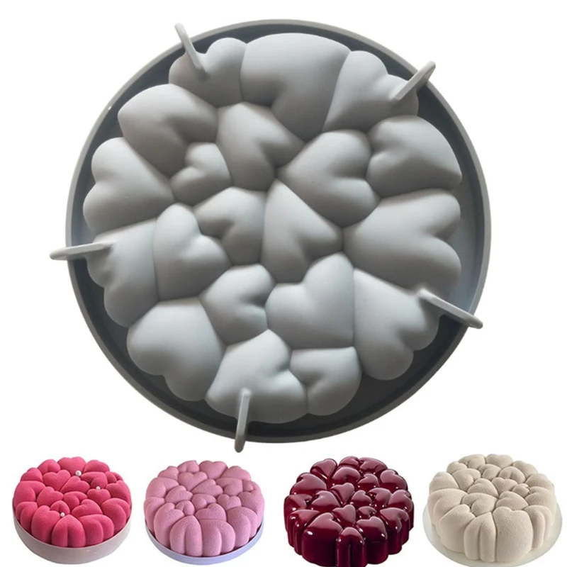 Multi Heart Shaped Mousse 6" Cake Silicone Mold Round Baking Pastry Molds Dessert Form Pastry Pan Baking Mould dropshipping
Multi Heart Shaped Mousse 6" Cake Silicone Mold Round Baking Pastry Molds Dessert Form Pastry Pan Baking Mould dropshipping