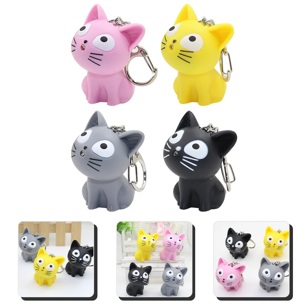 4 Pcs Cheese Cat Keychain Sound Keyring Keychains Backpacks Hanging Ornament Cartoon Pendants Button Light Child Mini
4 Pcs Cheese Cat Keychain Sound Keyring Keychains Backpacks Hanging Ornament Cartoon Pendants Button Light Child Mini