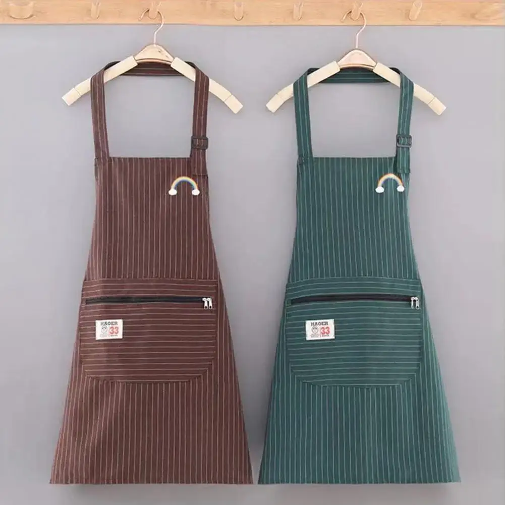1Pc/1 Set Sleeveless Apron Japanese Zipper Pocket Adjustable Strap Waterproof Oilproof Stripe Print Kitchen Apron for Home
1Pc/1 Set Sleeveless Apron Japanese Zipper Pocket Adjustable Strap Waterproof Oilproof Stripe Print Kitchen Apron for Home