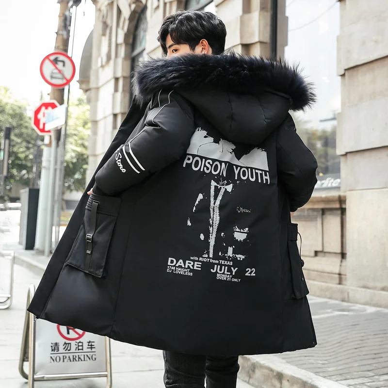 Hooded Mens Mid-Length Winter Cotton-Padded Jackets Outwear Thick Warm Parkas Faux Fur Collar Long Coat Male Tops Windbreaker
Hooded Mens Mid-Length Winter Cotton-Padded Jackets Outwear Thick Warm Parkas Faux Fur Collar Long Coat Male Tops Windbreaker