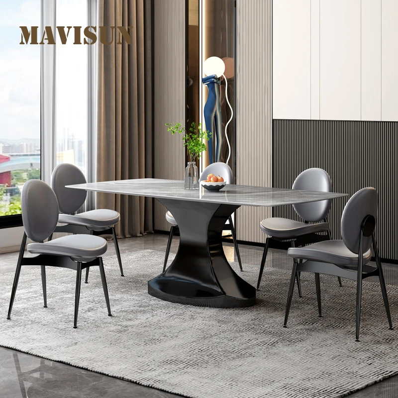 Light Luxury Slate Dining Table And Chair Combination Italian Style Household Small Apartment Rectangular Living Room Table Set
Light Luxury Slate Dining Table And Chair Combination Italian Style Household Small Apartment Rectangular Living Room Table Set
