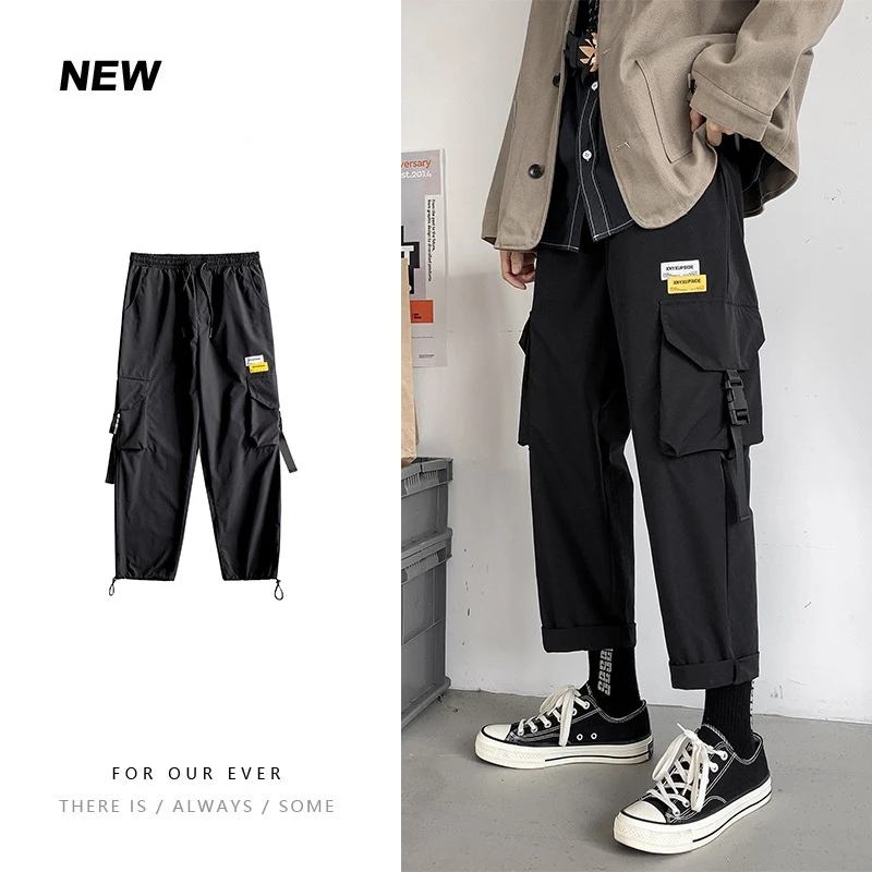 Spring Summer Men Ribbons Color Block Black Pocket Cargo Pants 2022 Harem Joggers Men Harajuku Sweatpant Male Hip Hop Trousers
Spring Summer Men Ribbons Color Block Black Pocket Cargo Pants 2022 Harem Joggers Men Harajuku Sweatpant Male Hip Hop Trousers