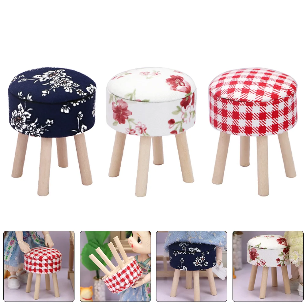 3 Pcs Mini Stool Ornament Miniature Ornaments House Accessory Furniture Cloth Model
3 Pcs Mini Stool Ornament Miniature Ornaments House Accessory Furniture Cloth Model