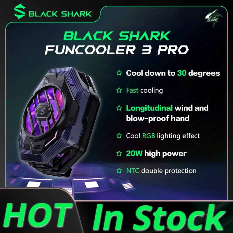 Вентилятор охлаждения Black Shark FunCooler 3 Pro с RGB подсветкой устройство для быстрого