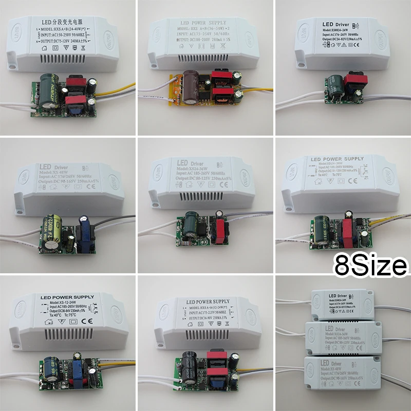 8 Sizes LED Drive Segmented Ceiling Lamp Light Transformers Constant Current Lights Power Supply Lighting Accessories
8 Sizes LED Drive Segmented Ceiling Lamp Light Transformers Constant Current Lights Power Supply Lighting Accessories